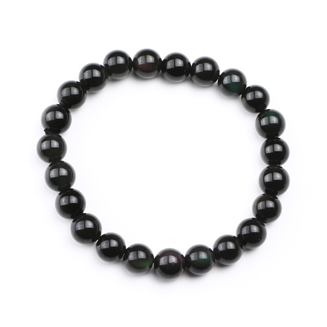 ブレスレット レインボーオブシディアン （メキシコ産） 8mm 23玉 （アソート） No.13