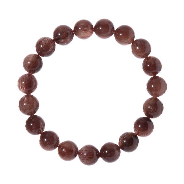ブレスレット レッドルチルクォーツ （ブラジル産） 10mm 19玉 No.8