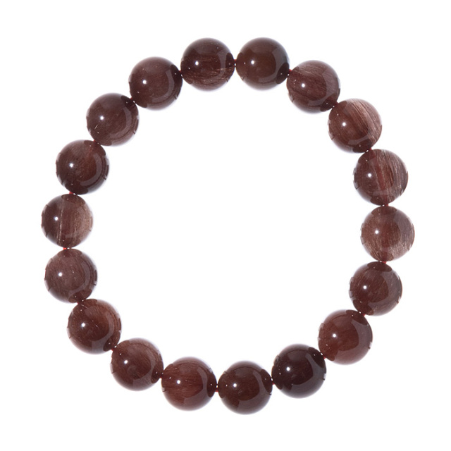 ブレスレット レッドルチルクォーツ （ブラジル産） 10.5mm 18玉 No.9