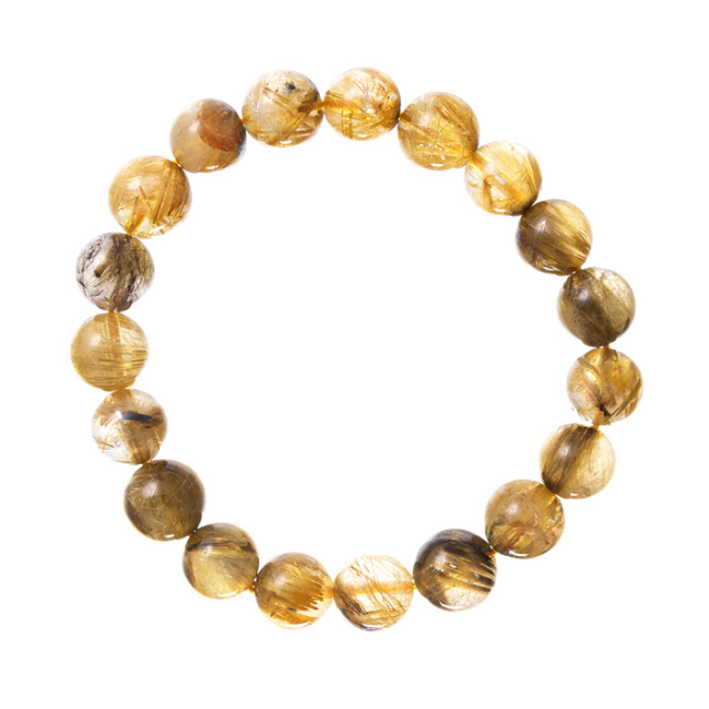 ブレスレット ルチルクォーツ 10mm 19玉 No.114 | 神棚・神具の製造