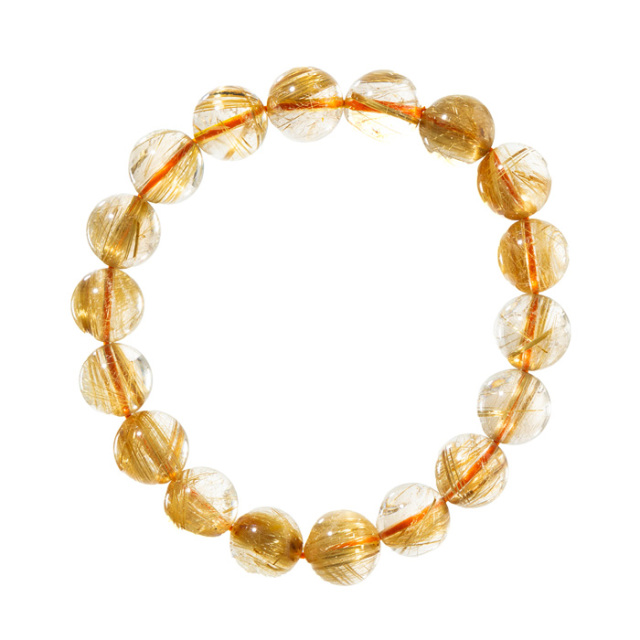 ブレスレット タイチンルチルクォーツ （ブラジル産） 11mm 18玉 No