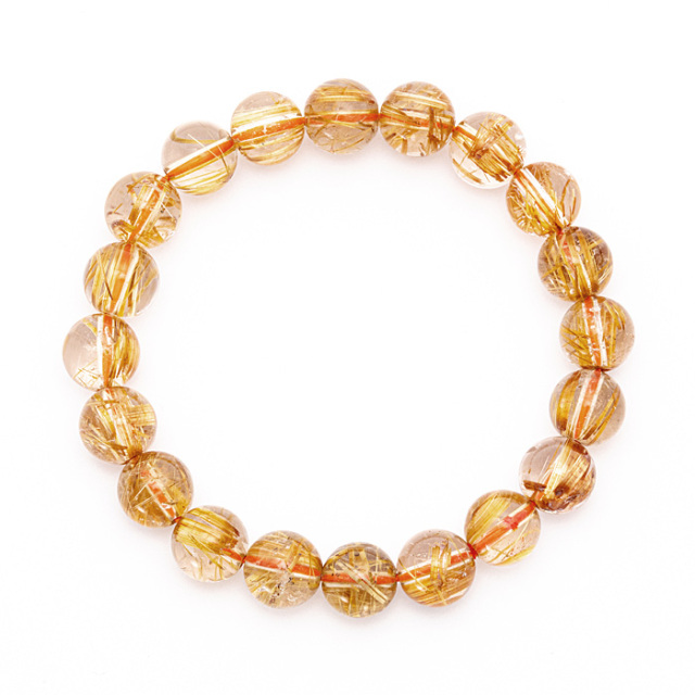 ブレスレット ルチルクォーツ 9.5mm 20玉 No.92 | 神棚・神具の製造