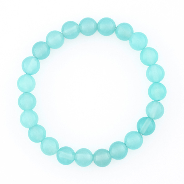 ブレスレット シーブルーカルセドニー 8mm 23玉 （アソート） No