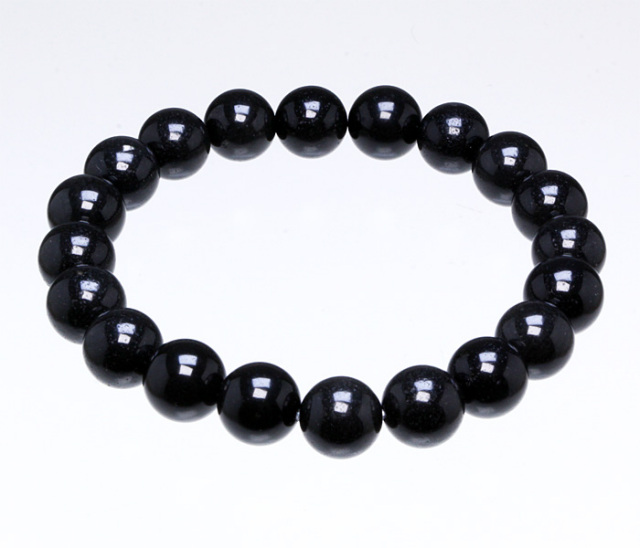 ブレスレット サヌカイト（讃岐岩） 10φ 20玉 《説明書付》 No.2