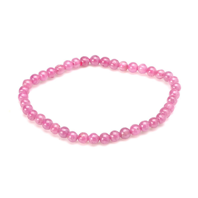 ブレスレット 最高級 宝石質 ピンクサファイア AAAup 4.5φ 42玉 No.9