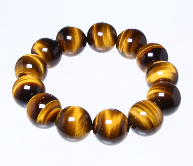 ブレスレット タイガーアイ（虎目石） AAA 16φ 13玉 （アソート） No.7