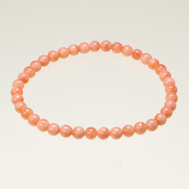ブレスレット 天然桃珊瑚SA 5φ 39玉 No.3 《鑑別書付》 | 神棚・神具の