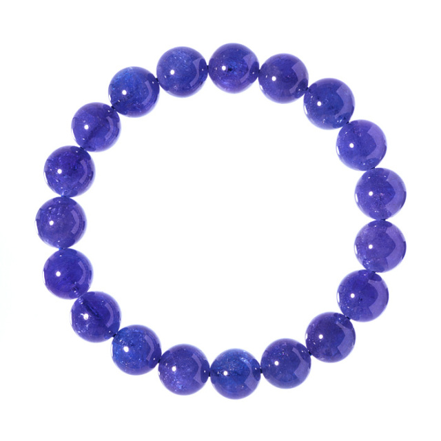 ブレスレット タンザナイト SA （タンザニア産） 10mm 19玉 No.11 《鑑別書付》