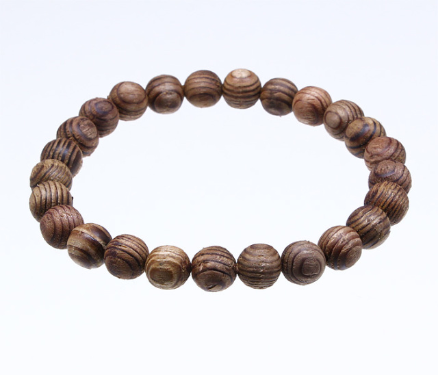 ブレスレット 屋久杉（無垢） （ブラック） 8φ 25玉 保証書付 No