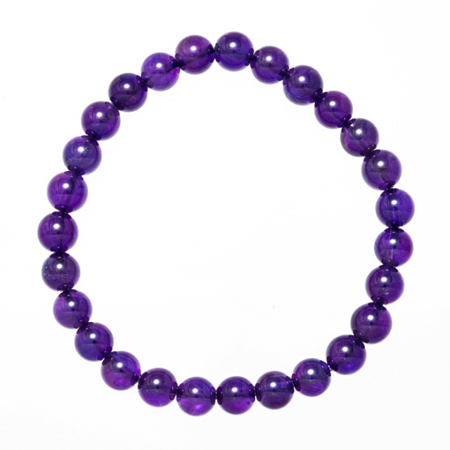 ブレスレット アメジスト （ウルグアイ産） 7mm 27玉 No.100