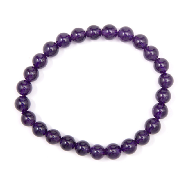 ブレスレット アメジスト （ウルグアイ産） 7mm 26玉 No.101 | 神棚