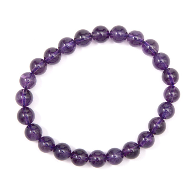 ブレスレット アメジスト （ウルグアイ産） 7.5mm 24玉 No.102 | 神棚