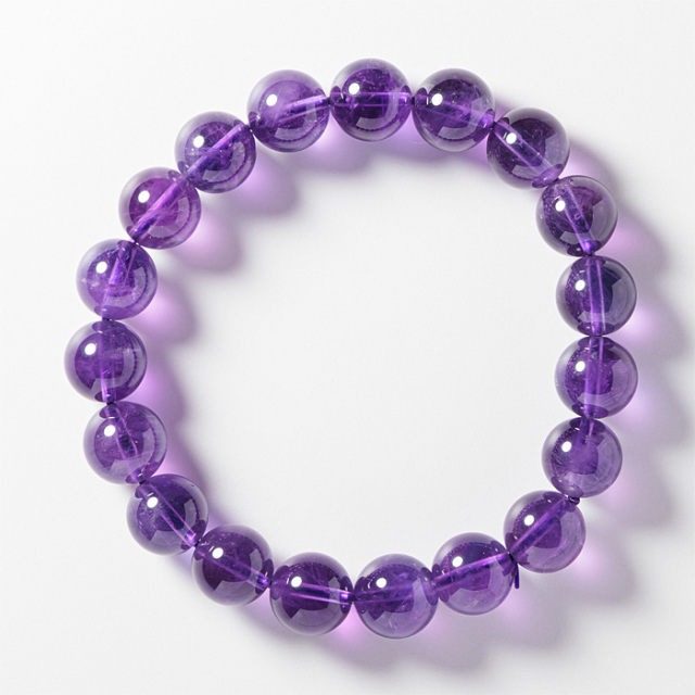 ブレスレット アメジスト （ウルグアイ産） 10mm 19玉 No.90 | 神棚