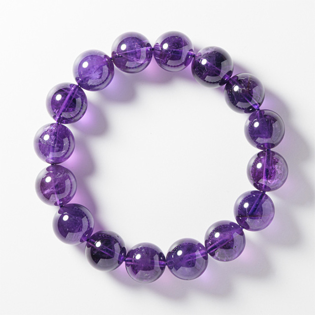ブレスレット アメジスト （ウルグアイ産） 13mm 16玉 No.93