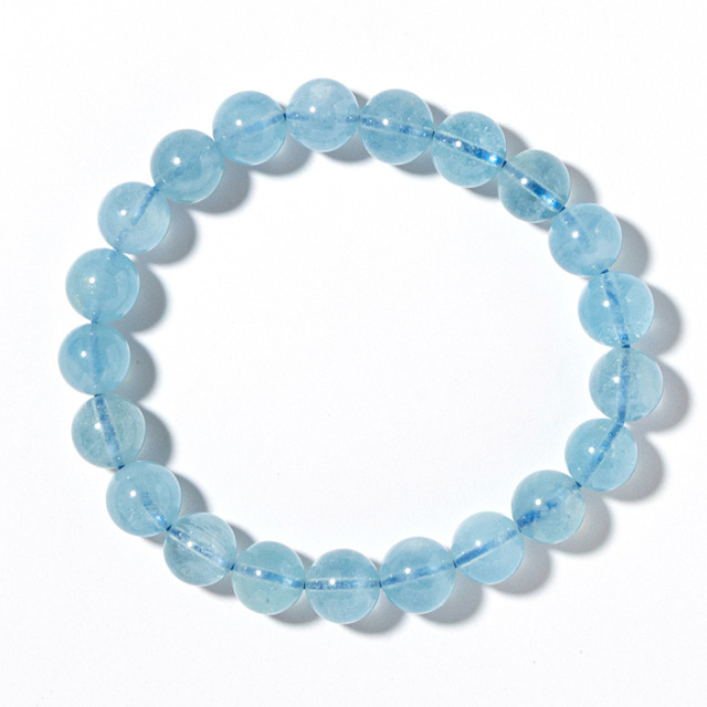 ブレスレット アクアマリン A （モザンビーク産） 9mm 21玉 （アソート