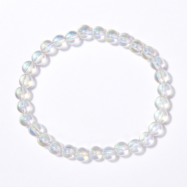 ブレスレット オーラクリスタル 6mm 31玉 （アソート） No.8