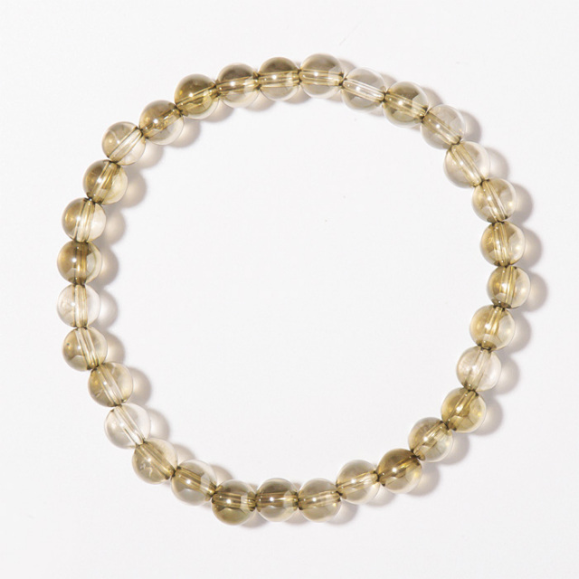 ブレスレット シャンパンオーラ 6mm 31玉 （アソート） No.9