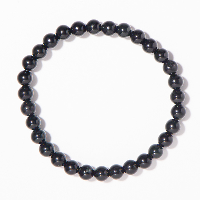 ブレスレット 黒翡翠 AA （ミャンマー産） 6mm 31玉 （アソート