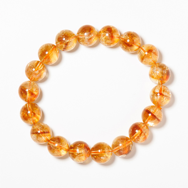 ブレスレット シトリンファントム AA （ブラジル産） 11.5mm 18玉 No