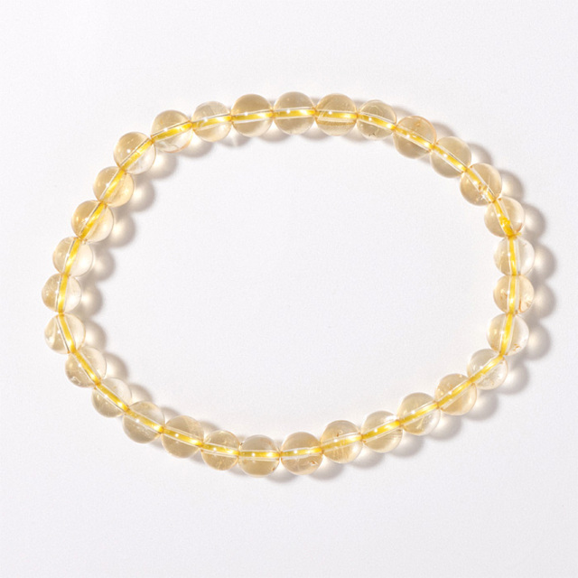 ブレスレット シトリン AA 6mm 31玉 （アソート） No.61