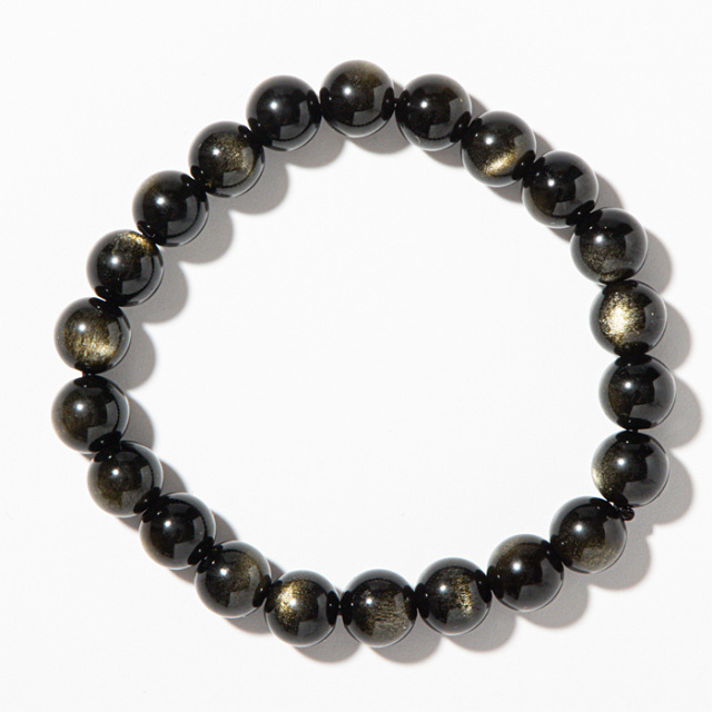 ブレスレット ゴールデンオブシディアン （メキシコ産） 8mm 22玉 No.17