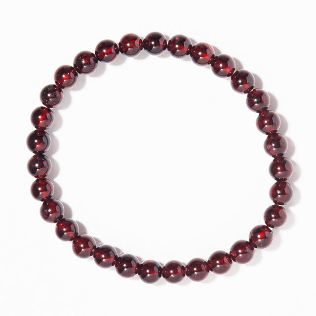 【天然石大セール 20%off】ブレスレット ガーネット AA 6mm 31玉 （アソート） No.12