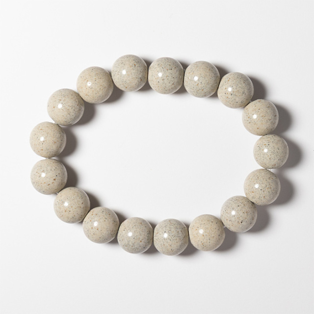 ブレスレット 北投石 （ラジウム鉱石） 12mm 17玉 （アソート） No.7