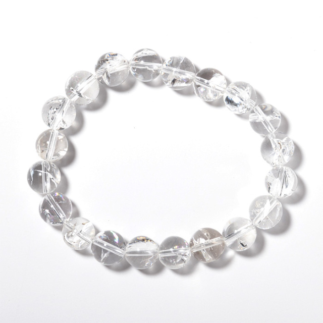 ブレスレット ナチュラルレインボー水晶 （アイリスクォーツ） 10mm 20玉 （アソート） No.19