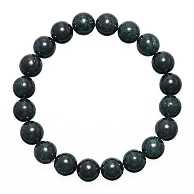 ブレスレット 黒翡翠 （グアテマラ産） 10mm 20玉 （アソート） No.8