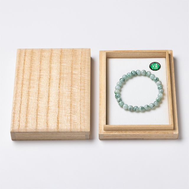 ブレスレット 糸魚川翡翠 （いといがわひすい） （小滝川産） 7mm 27玉 No.155