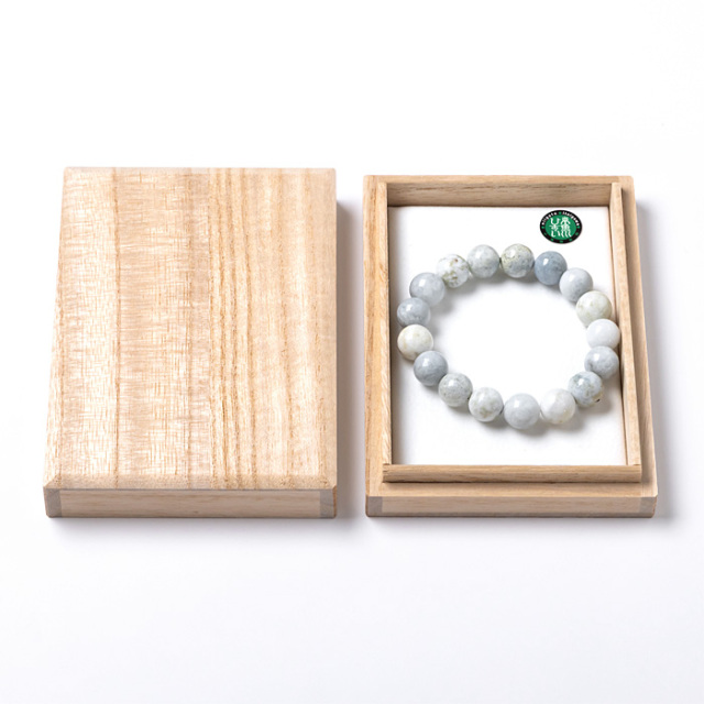 ブレスレット 糸魚川翡翠 （いといがわひすい） （小滝川産） 11.5mm 17玉 No.166