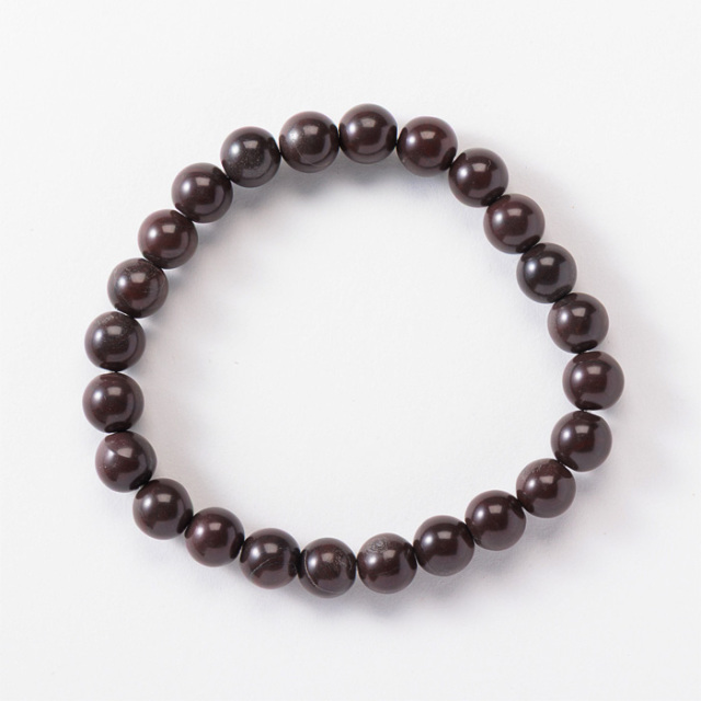 ブレスレット 神居古潭（カムイコタン） （北海道産） レッド 8mm 24玉