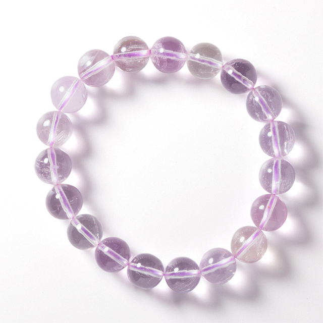 ☆大粒！ラベンダークンツァイト 14.5ミリ珠 ブレスレットC(SA