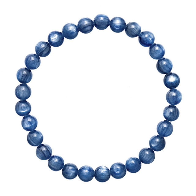 インディゴブルーカイヤナイトブレスレット ブレスレット カイヤナイト SA （ブラジル産） 6mm 29玉 （アソート
