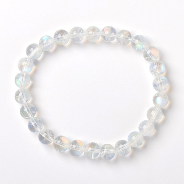 ！年末限定価格！高品質！レインボームーンストーン約10㎜玉　マダガスカル産 レインボームーンストーン ブレスレット | ブレスレット | Crystals by