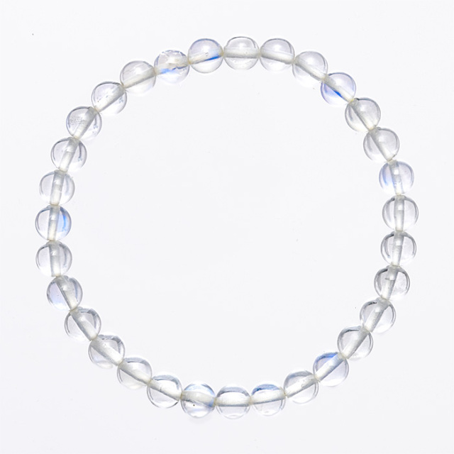 ブレスレット ロイヤルブルームーンストーン （タンザニア産） 6mm 31玉 No.29