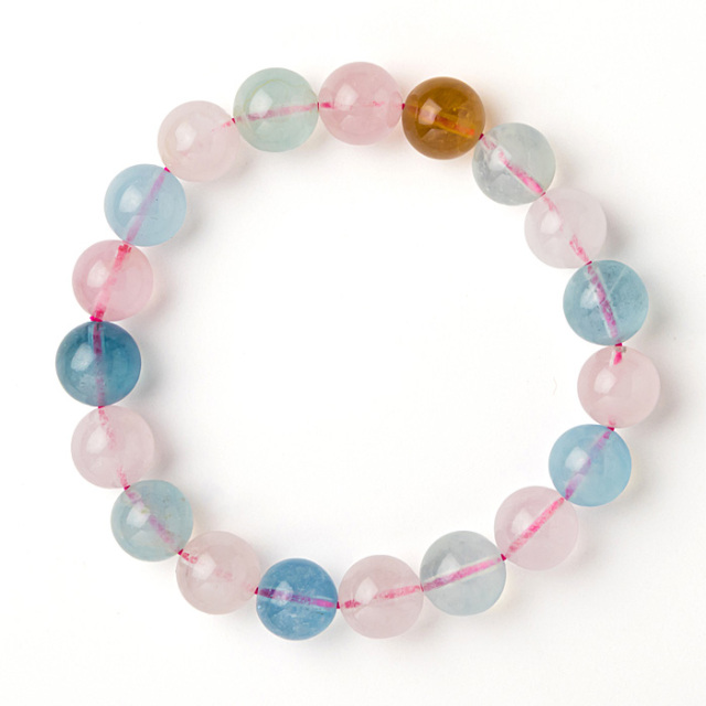 ブレスレット ミックスベリル A （ブラジル産） 10.5mm 19玉 No.33