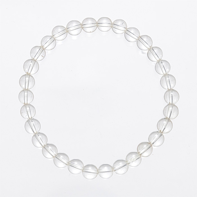 ブレスレット ヒマラヤ水晶 6mm 30玉 （アソート） No.10