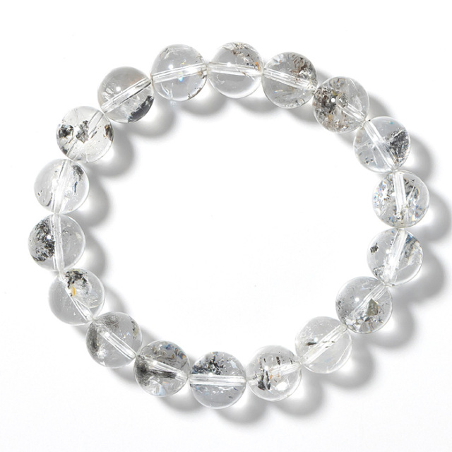 ブレスレット ヒマラヤ水晶 （エレスチャル） 天然タール入り 11mm 18