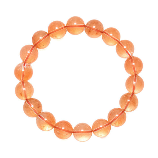 ブレスレット ラビットヘアールチルクォーツ （マダガスカル産） 11.5mm 18玉 No.10