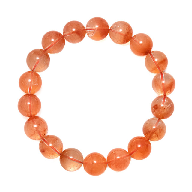 ブレスレット ラビットヘアールチルクォーツ （マダガスカル産） 11.5mm 18玉 No.12