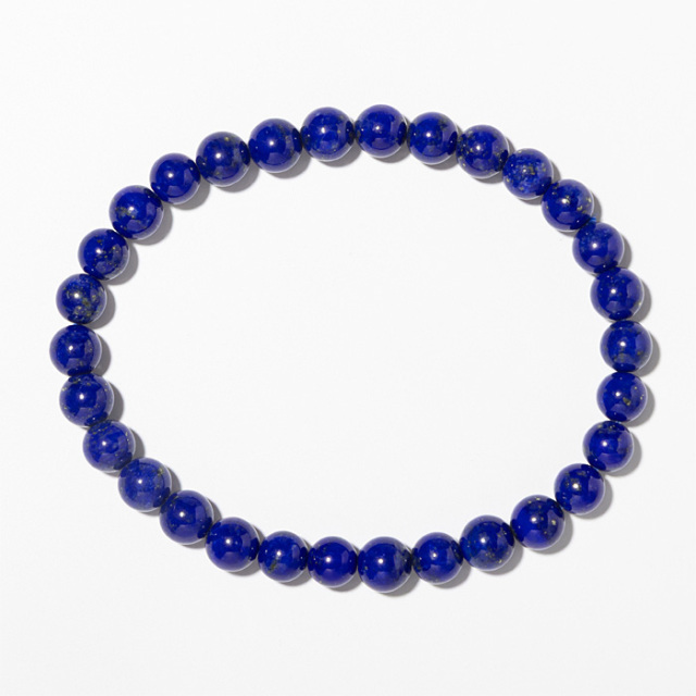 ブレスレット ラピスラズリ （アフガニスタン産） 6mm 30玉 （アソート