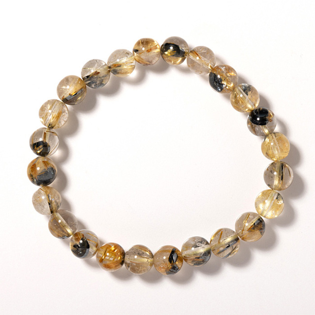 【しば様オーダー】ルチルクォーツブレス Amazon | theory xyz ルチルクォーツ ブレスレット メンズ 極上 18mm玉
