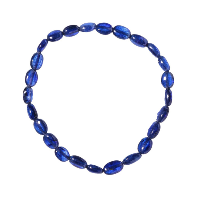 ブレスレット サファイア （インド産） 楕円 5×8mm 25玉 No.11