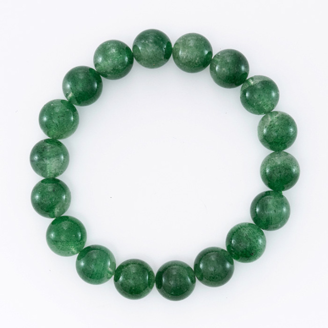 ブレスレット グリーンストロベリークォーツ （ロシア産） 12mm 19玉