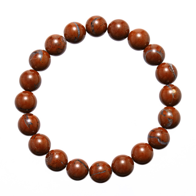 ブレスレット 佐渡赤玉石 （新潟県産） 10mm 20玉 No.26 《証明書付