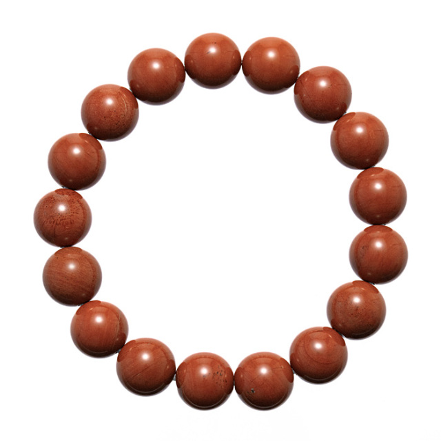 ブレスレット 佐渡赤玉石 （新潟県産） 12mm 17玉 No.27 《証明書付》