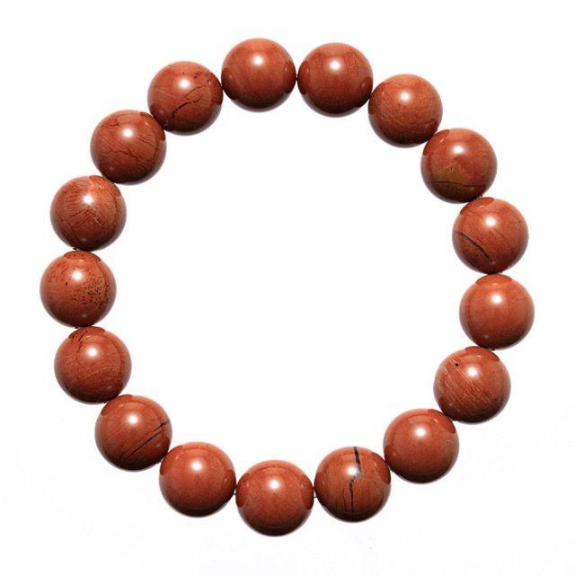 ブレスレット 佐渡赤玉石 （新潟県産） 12mm 17玉 No.28 《証明書付