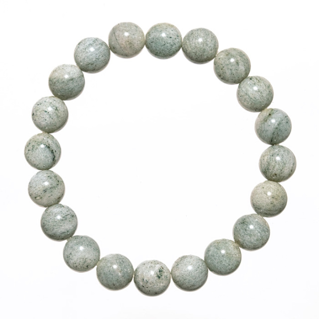 ブレスレット ソロモナイトクロライトインクォーツ （徳島県産） 10mm 20玉 No.4 《証明書付》