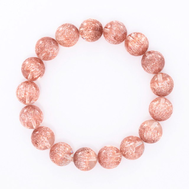 ☆オレンジアベンチュリンムーンストーン 10.3ミリ珠 ブレス(SA〜SA+)